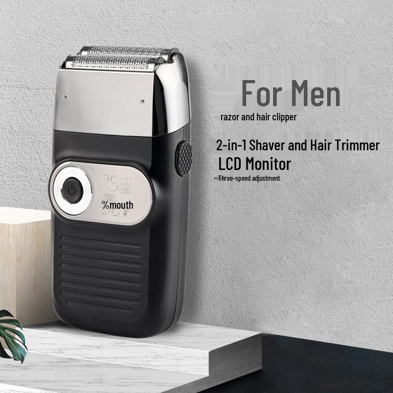 New Multi-Function Bald Head Trimmer with Digital Display - Portable Electric Razor & Whitening Device Segment