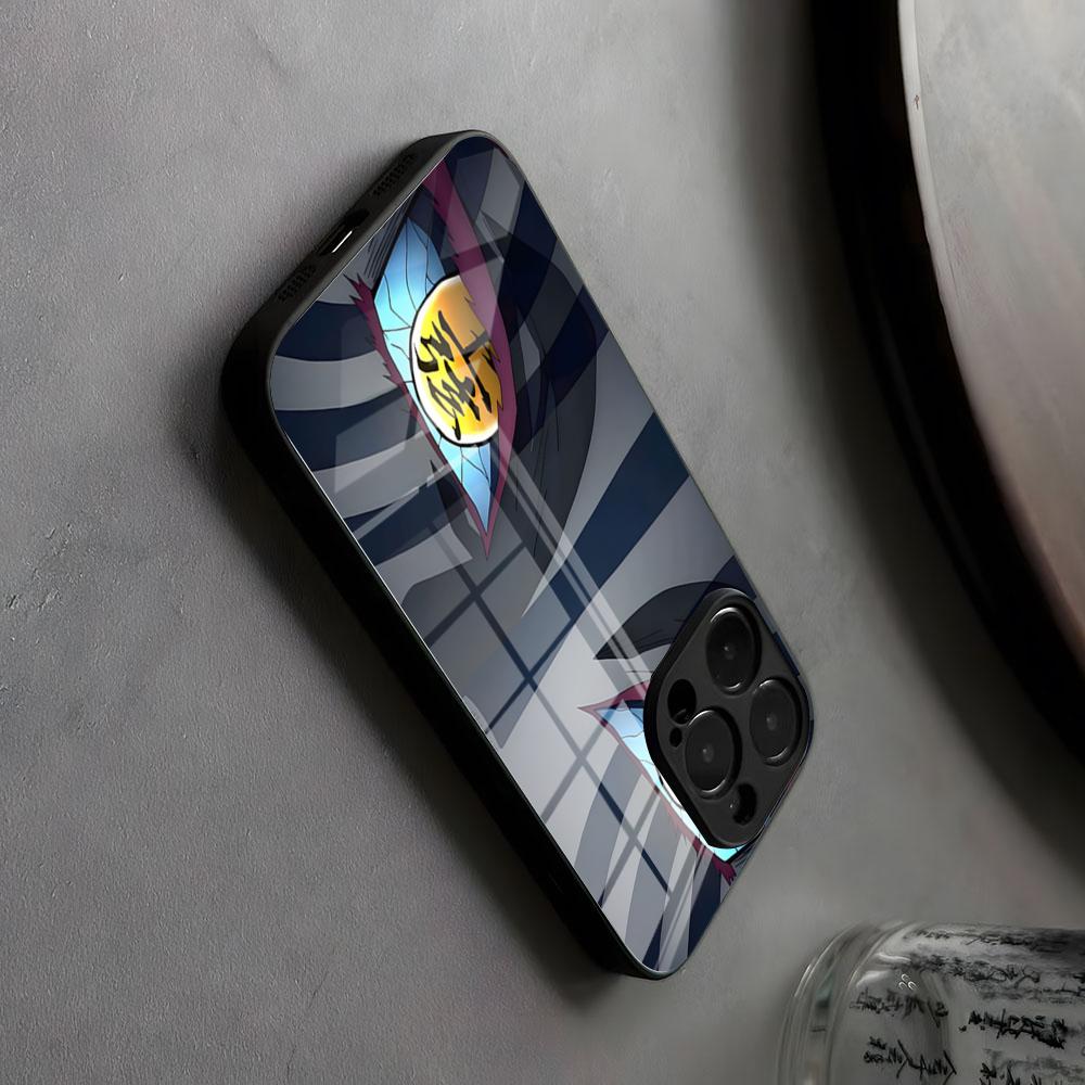 Akaza Demon Slayer Anime Creative Method Phone Case Glass For IPhone17 Air 16 15 17 14 Pro Max 13 12 11 X XS XR Plus For Samsung