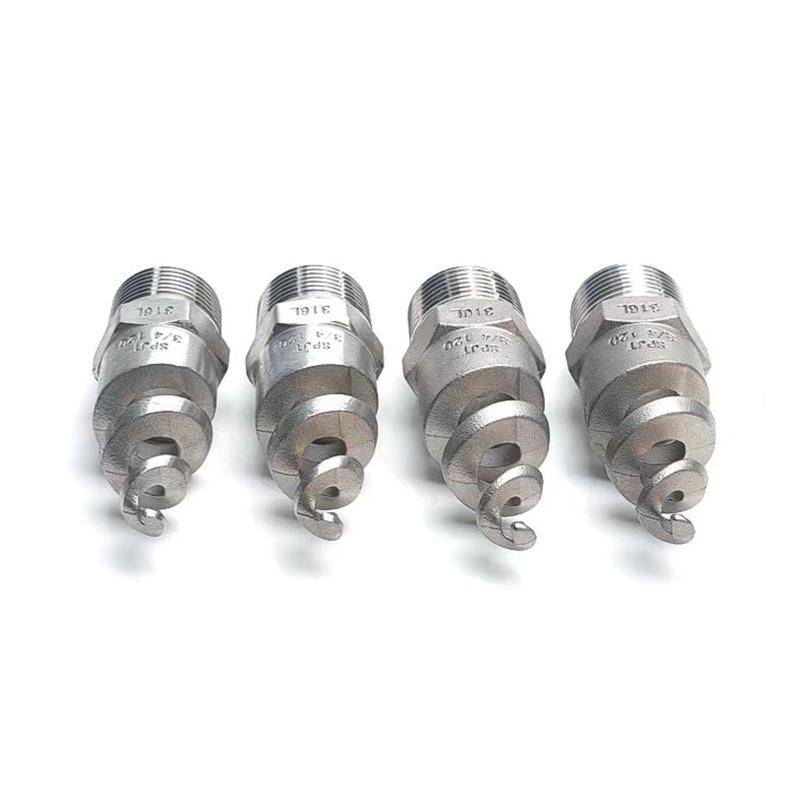 Spiral Nozzle 3/8" 1/2" 3/4"1/4" 1"Male Thread Stainless Steel Spiral Cone Atomization Nozzle Spray Sprinkler Head Garden