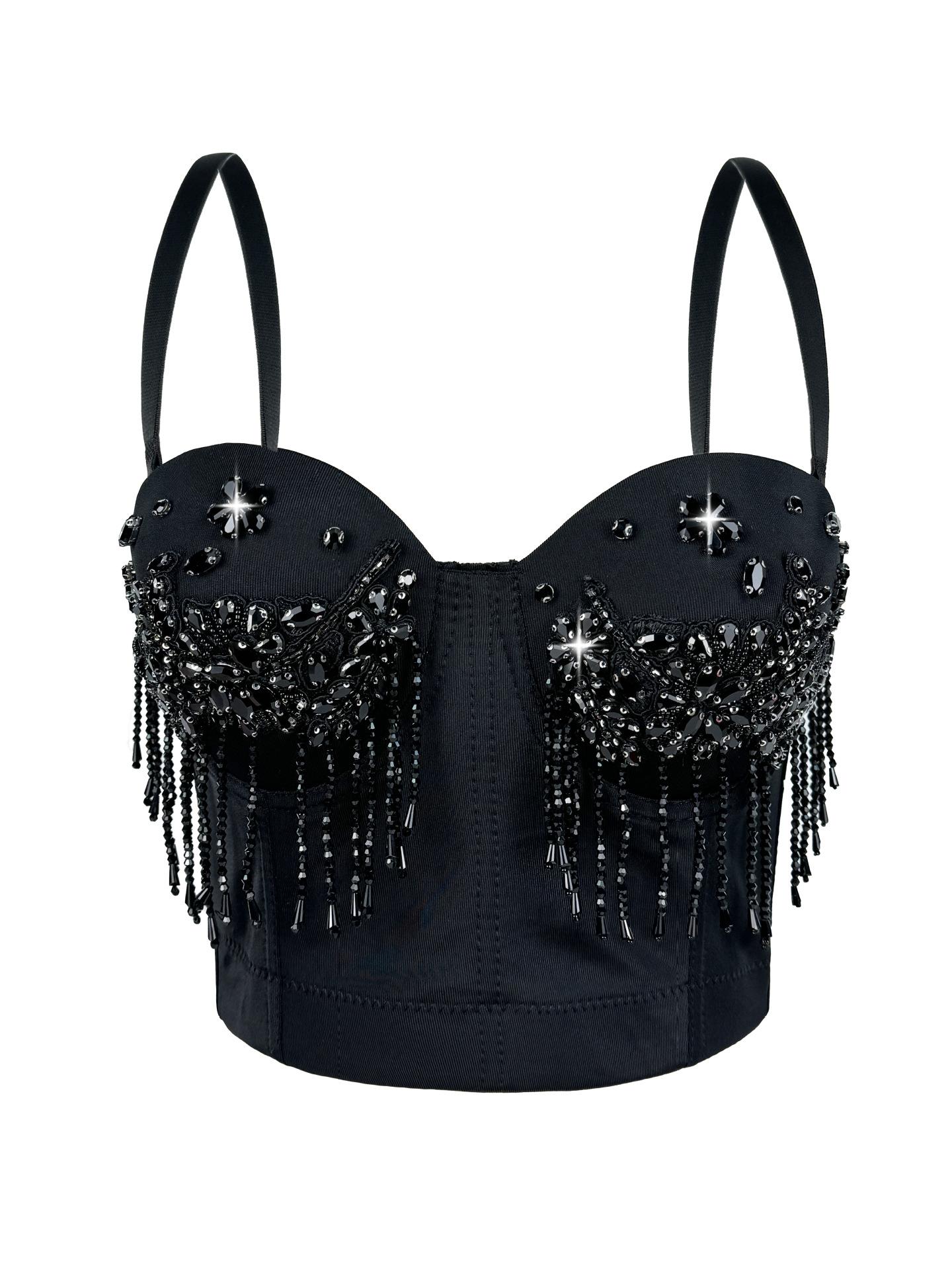 

New Rhinestone Fringe Tight Corset 34B/75