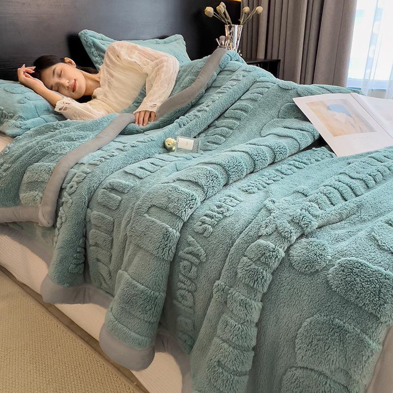 

Затишний зимовий плед з коралового флісу - Потовщений плед для гуртожитків та диванів 180x200cm - Single Large Blanket