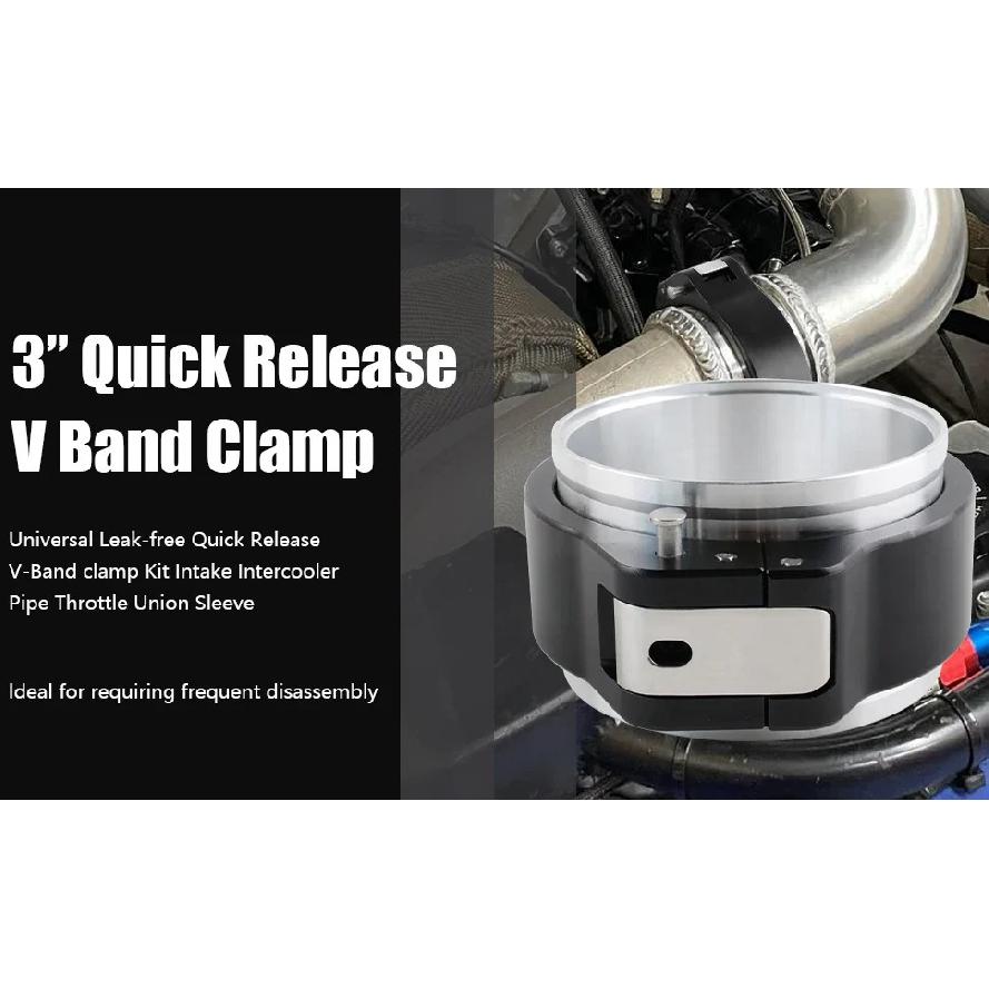 Universal 2.5/3/4 Inch Pinless HD Clamp for Intercooler Pipe Clamp and Flanges 63/76/102mm