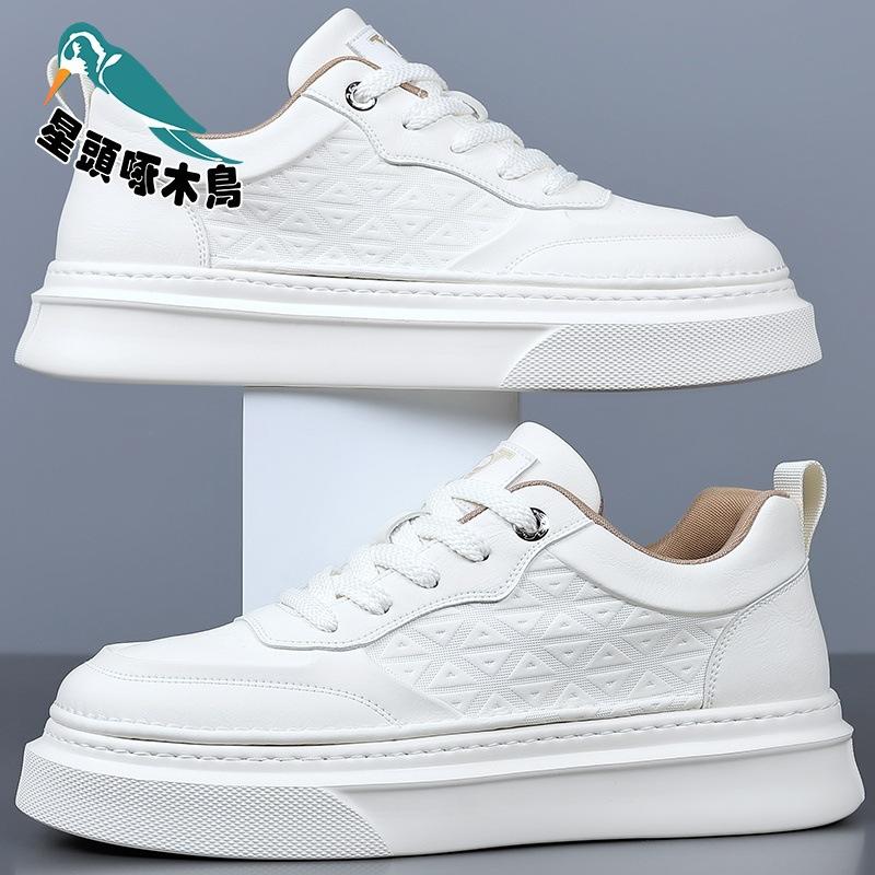 Star-headed Woodpecker Fashion Four Seasons Microfiber Rubber Plastic Platform Versatile Men's Board Shoes Comfortable Shoes
