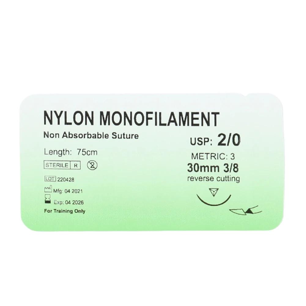 2/0 3/0 4/0 Medical Dental Sutures Nylon Silk Polypropylene Polyester Surgical Simulation Suture for Suture Teaching Exercises