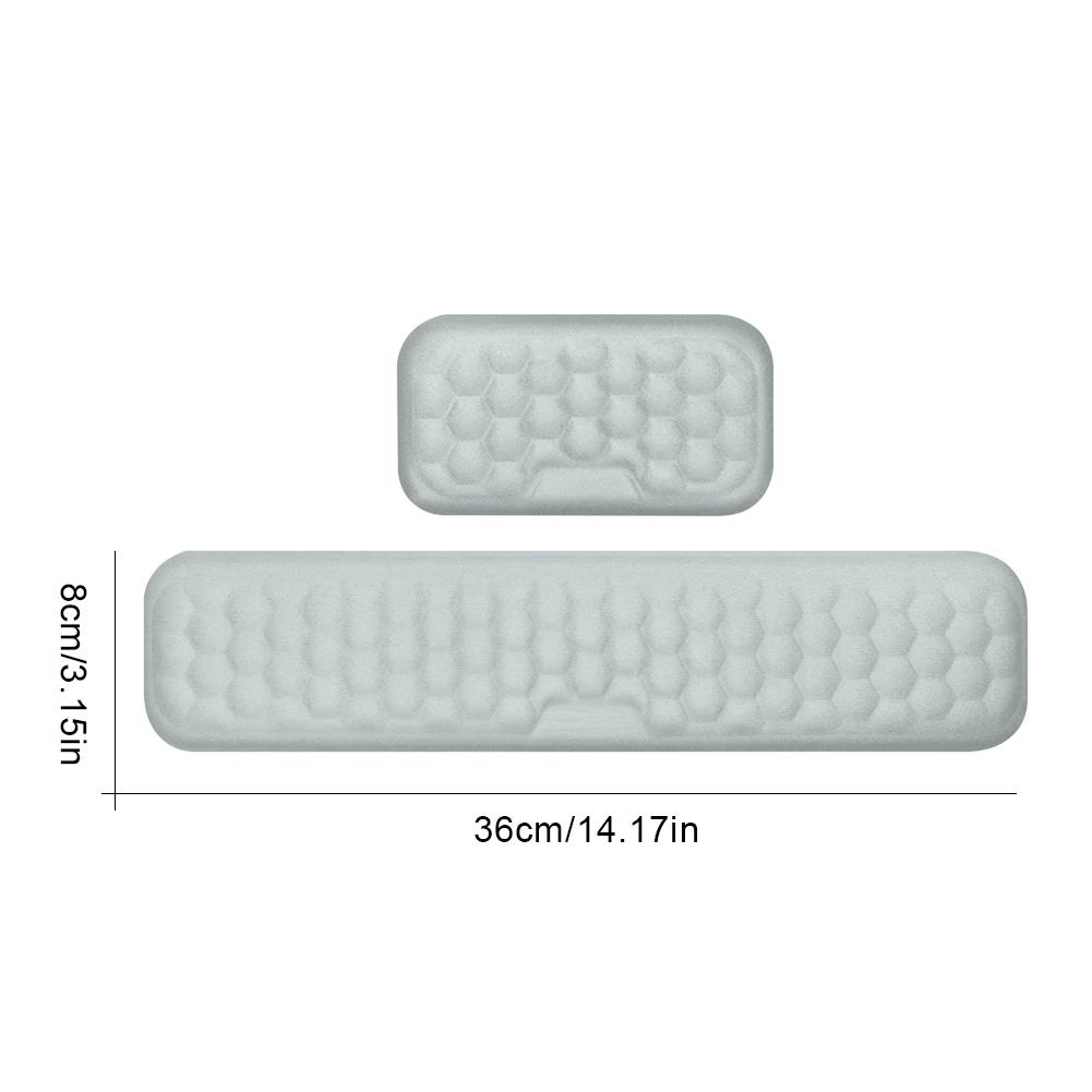 2 Stück L-förmiges Tastatur-Mauspad Memory-Schaum Ellenbogenkissen Ergonomisches Schreibtischkantenkissen Tastatur-Handgelenkauflage für Gaming Büro