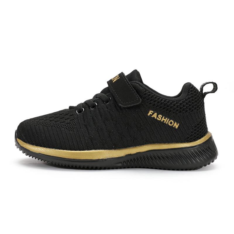 

Весна и осень 2025 года Летающее плетение Обувь для мальчиков 7-12 лет Сетчатые кроссовки Легкие и простые Детская универсальная обувь для бега 28