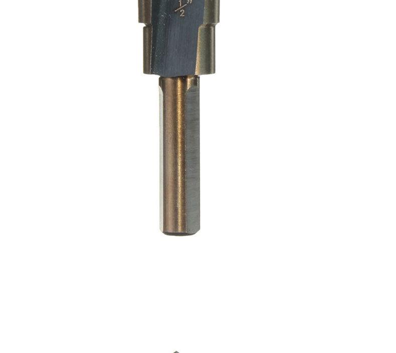 5-Piece Black & Yellow Pagoda Drill Bit Set with Triangular Handle and Straight Groove