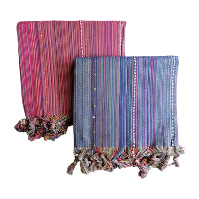 Gestreiftes Pestemal aus Baumwolle für Hammam/Bad/Strand/Sport, 80 x 180 cm