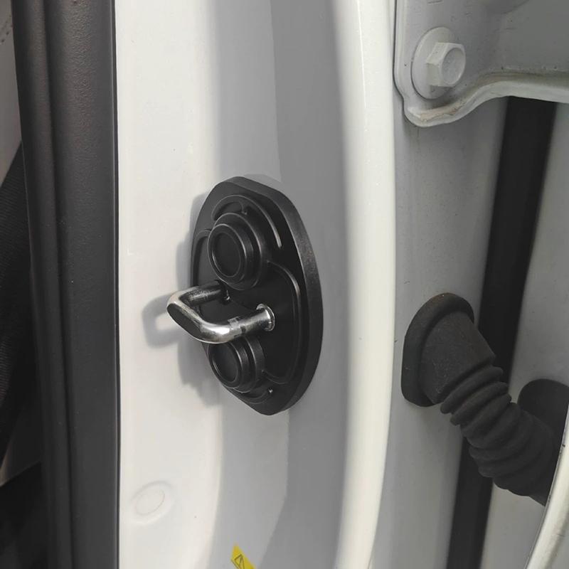 1/4Pcs Car Door Closing Shockproof Silicone Cushion Mute Shock Absorber Protective Covers Car Door Latch Accessories