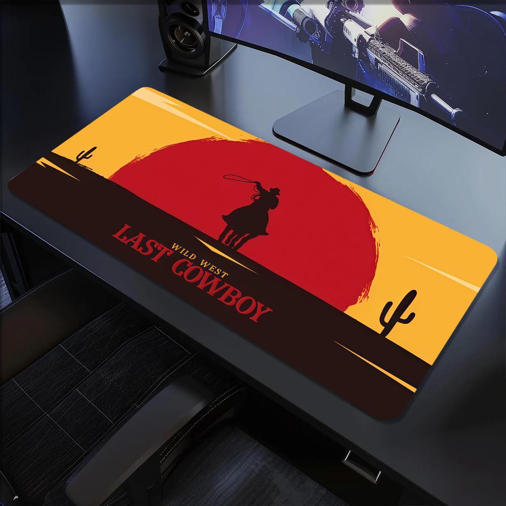 Piedi Esterno Cowboy Equitazione WEST SELVAGGIO Mouse Pad Grande Tappetino da Scrivania Tastiera Ergonomico Ufficio Gomma PC Antiscivolo Anti-sfilacciamento Casa Personalizzato