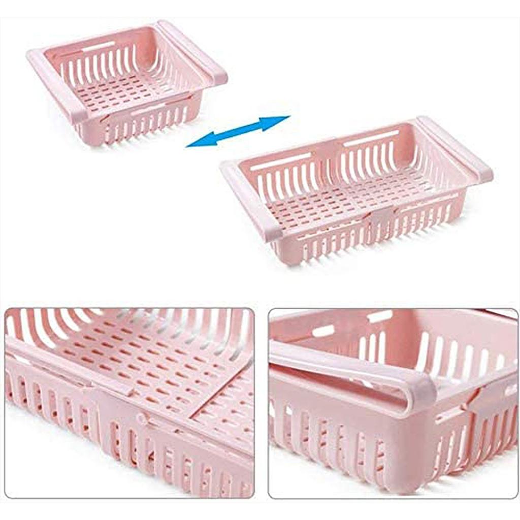 Ausziehbarer Kühlschrank-Aufbewahrungsbox-Halter, Lebensmittel-Organizer, Schubladenregal