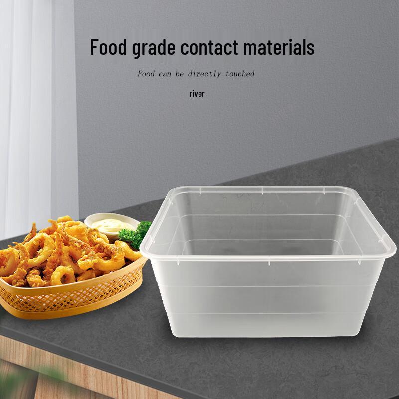 Jinmei Hewang 3800ml Rectangular Disposable Food Containers with Lids, 60 Sets