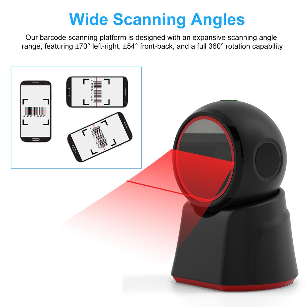 X11-1000A 2D 1D QR Bar  Scanner Omnidirectional Desktop Bar   Scanner Automatic Bar  Reader Hands-  Scanning
