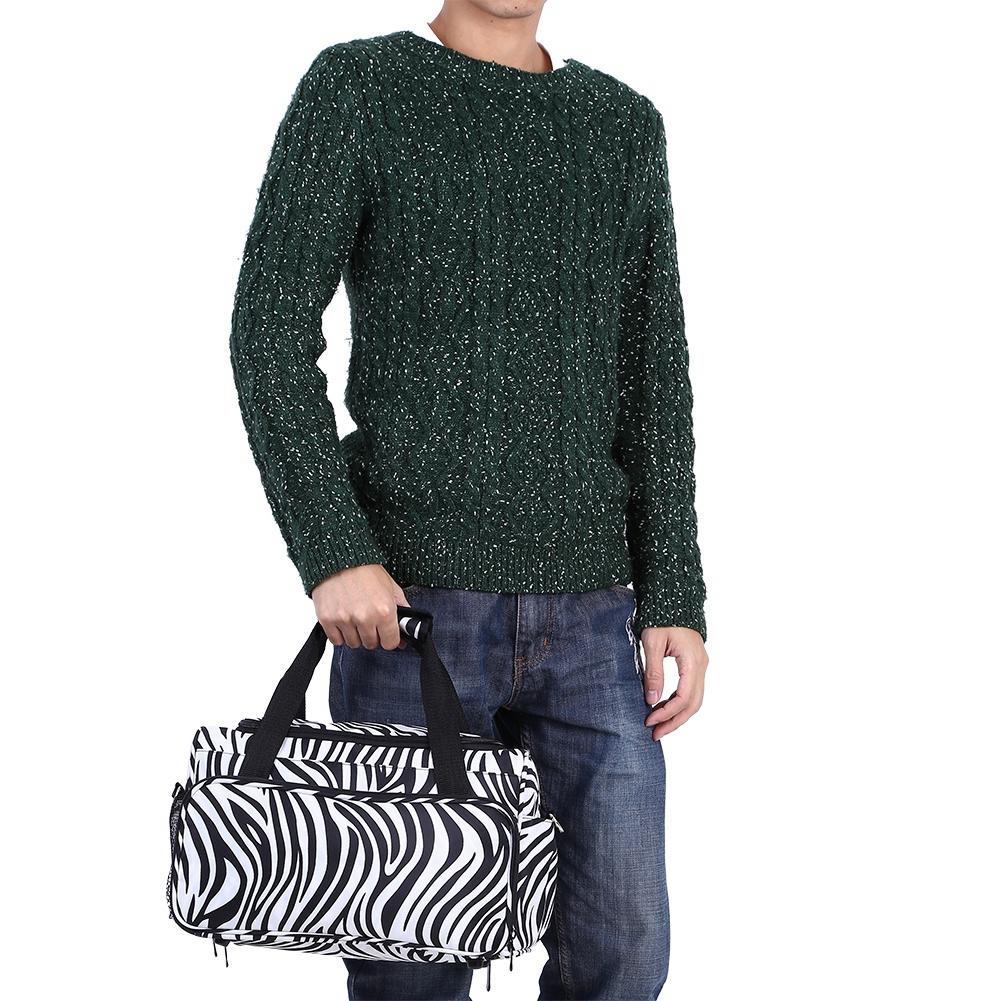 Handtasche mit Zebrastreifen Friseurwerkzeugtasche Tragbare Schere Kammhaltertasche Frisierkoffer