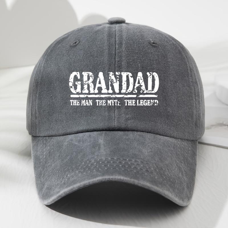 

GRANDAD Alphabet Soft-top Baseball Cap for Men and Women Fashionable Outdoor Hat Adjustable серый