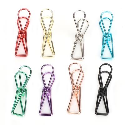 40Pcs Metal Pequenos Clipes Ocos Peixe Forma Cor Saco Selagem Conta Papel Porta-Papelaria Escritório