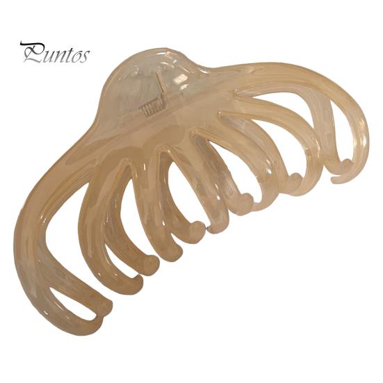 

Женский зажим для волос с когтями большого размера, пластиковый зажим для волос, зажим для волос на затылке, инструмент для укладки, аксессуар для волос бежевый