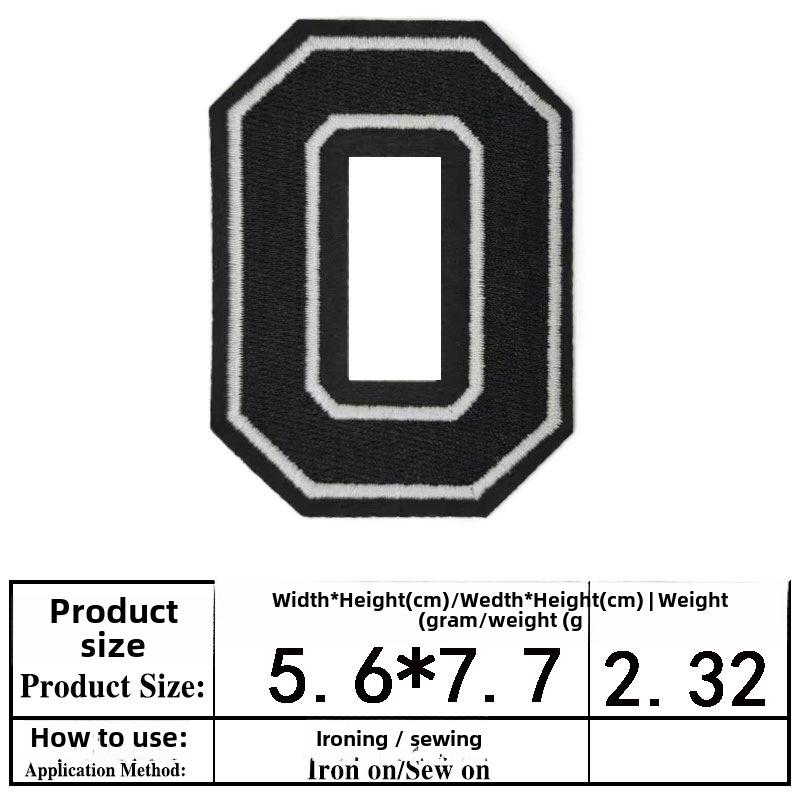 Embroidered Alphabet & Number Jersey Patch Armband Badge