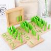 Math building block enlightenment stick number quantity learning pairing wooden teaching aids 3-6 years old early