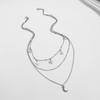 Accessories, Vintage Multi-Layer Star Pentagram Fringed Moon Pendant Necklace Collarbone Chain 1