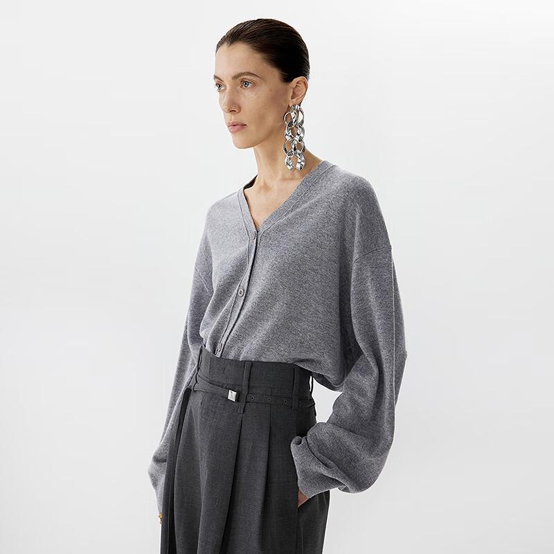 JNBY 2025 Spring Wool & Cashmere V-Neck Cardigan