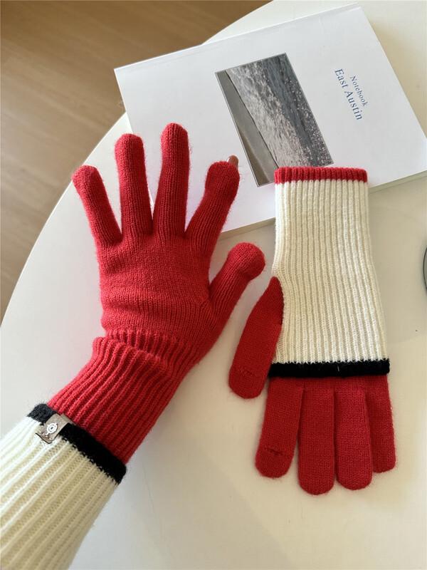 Korean Style Sheepskin Winter Touchscreen Gloves