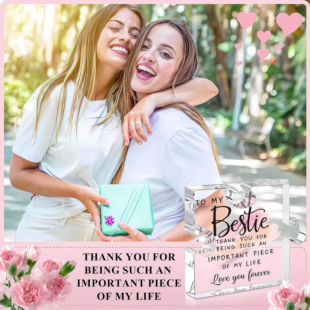 1pc,Acrylic Puzzle Gifts for Sisters - Desktop Decorations, Table Centerpieces, Office Desk Accessories