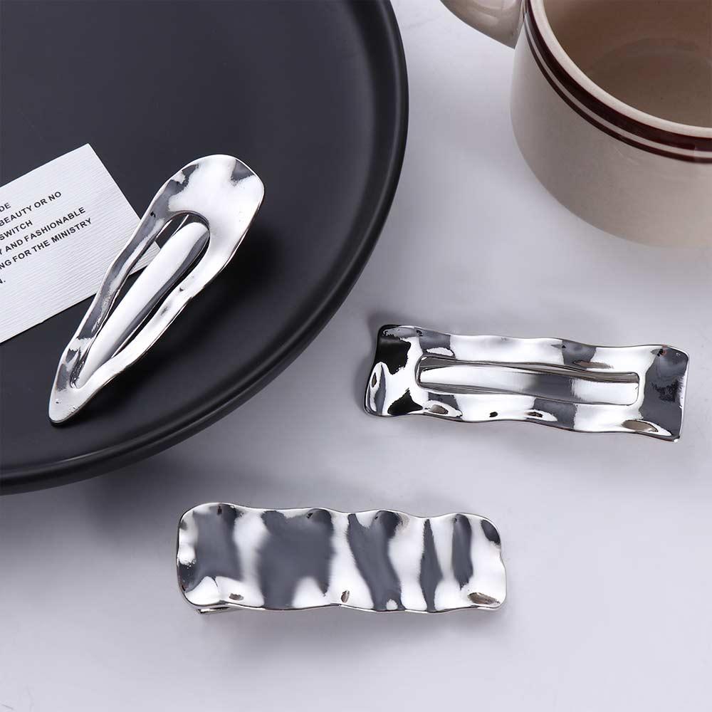 Rectangle Hollow Fix Fringe Barrette Punk Hair Clips Side Bangs Hair Clips Metal Hair Pins