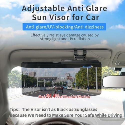 Polarized Anti Glare Car Visor Extension Adjustable Sun Visor for Car Windshield