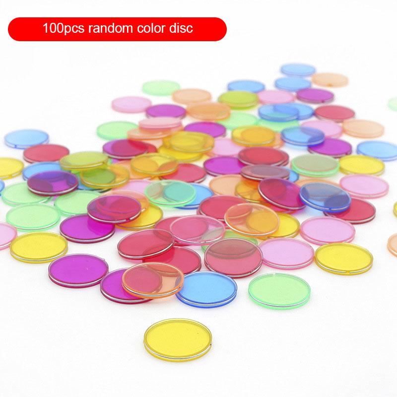 Plastic Color Magnetic Circular Sheet Stick Physics Science Magnetic Experiment Game Montessori Color Learning Teaching Aid