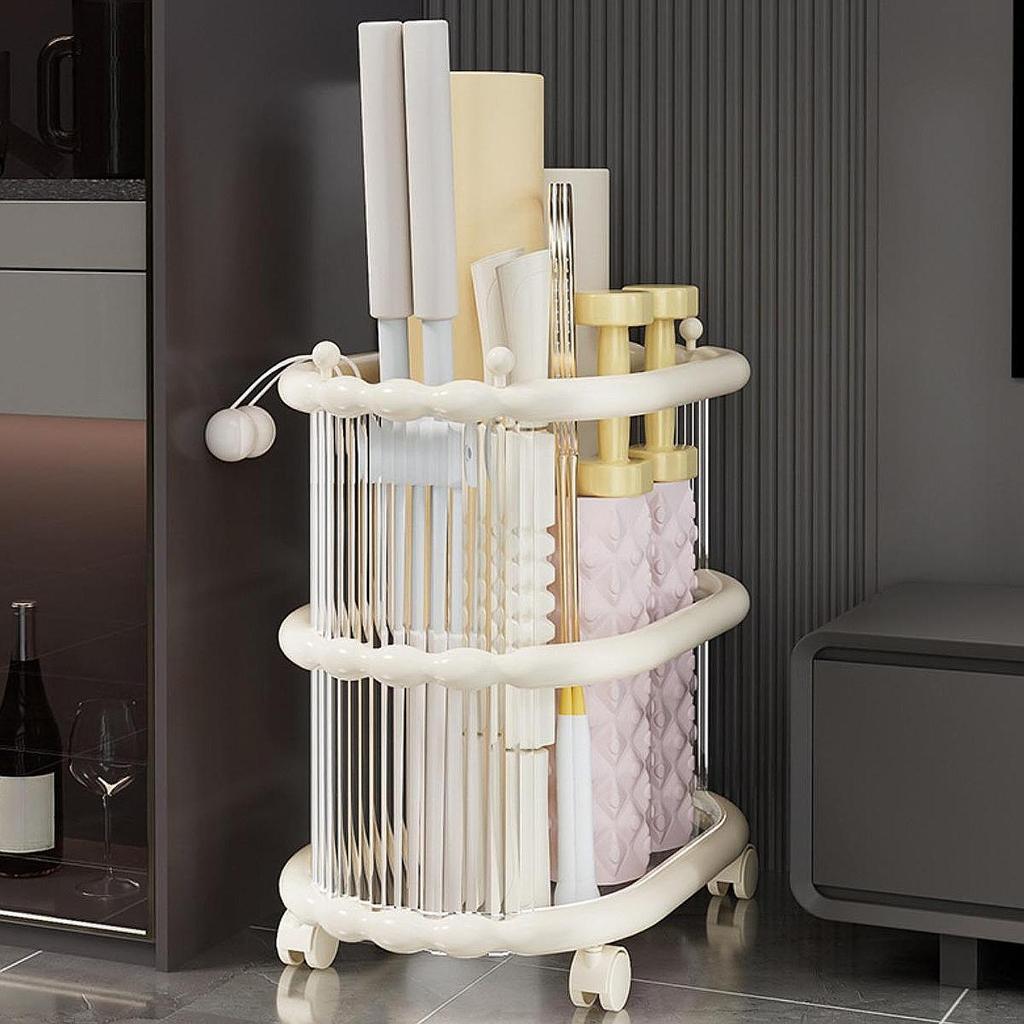 Mat Organizer Cart on Wheels for Dumbbell Storage Solutions