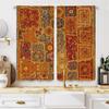 Piece Set High Definition Digital Printed Curtain Colorful Patchwork Style Curtainhome Decoration Bohemian Made Of Polyester Washable