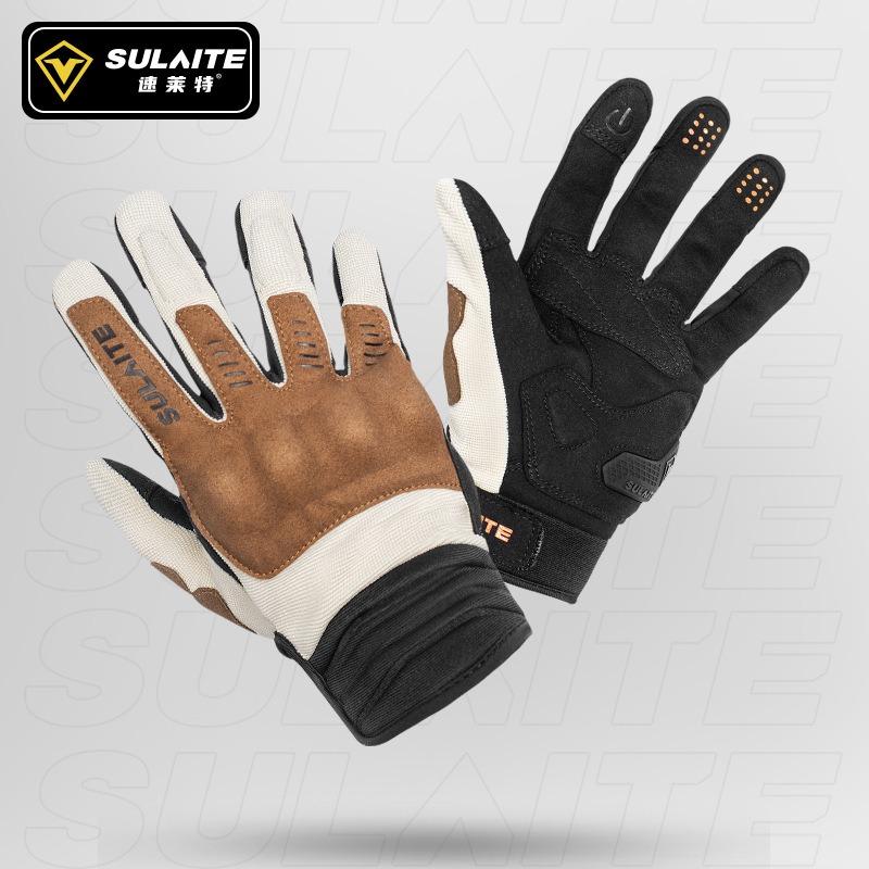 SULAITE G3 Motorcycle Gloves Full Finger Breathable Knuckle Protection Touch Screen Spring Summer Riding Gloves