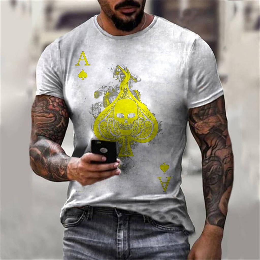 Men's Skull Graphic Prints Shirt T Shirt Tee Short Sleeve T Shirt 3D Print Round Neck Shirt Designer Classic