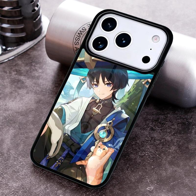 Genshin Impact Scaramouche Phone Case for iPhone 17 16 15 Pro Max Air 14 13 12 11 Plus Shockproof Cover