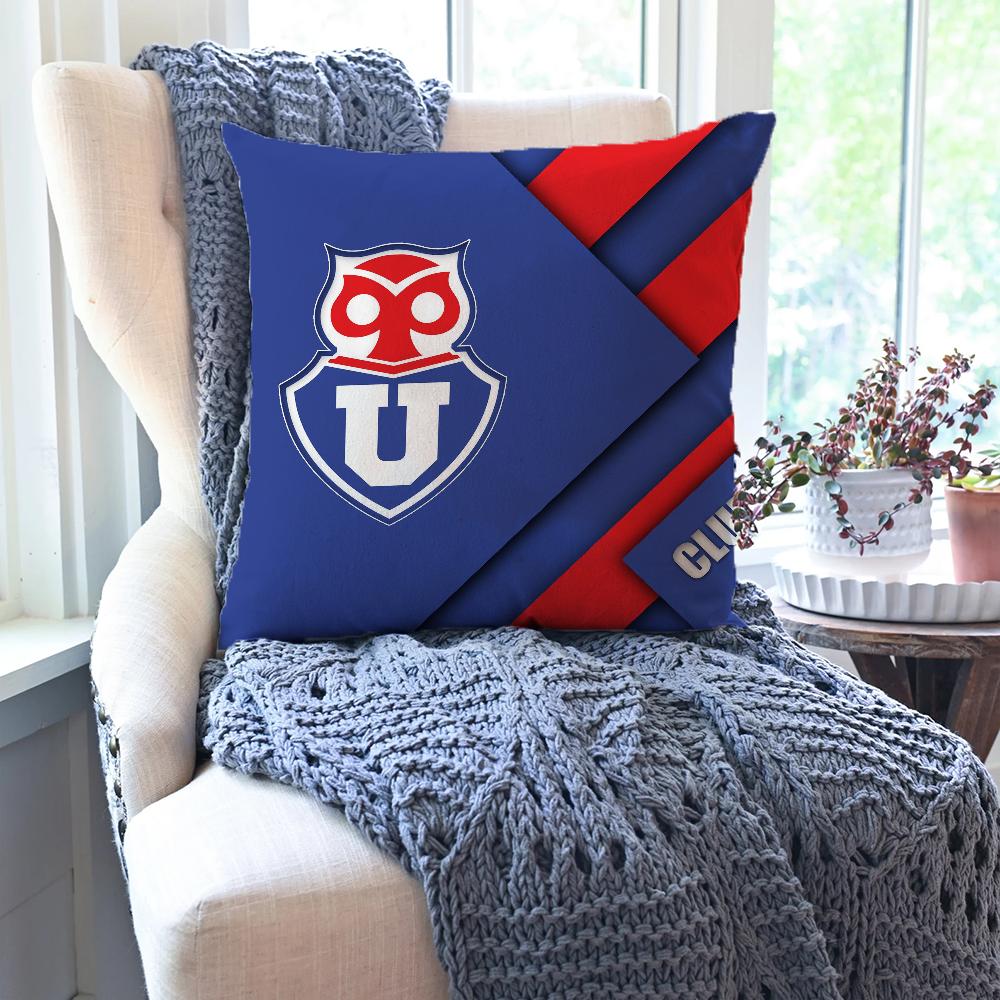 Chile U-University Club B Pillow Case Square Pillow Bedroom Sofa Leisure Comfort Cushion Car Living Room Home Decoration 40X40