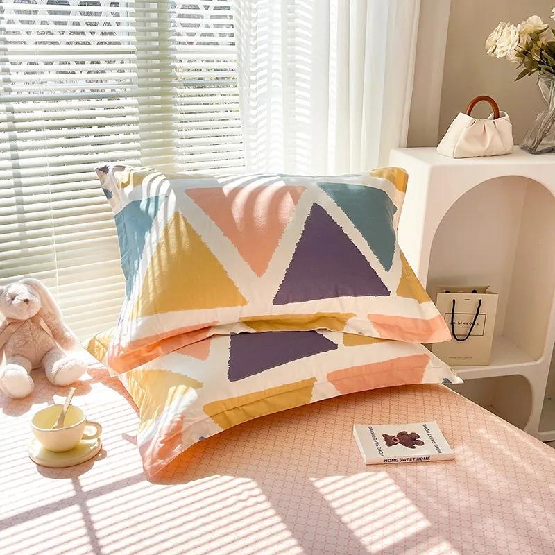 100%Cotton Pillowcases Pair Pack Cotton Pillowcases for Home Use 48x74cm Pillow Case Skin-friendly Comfortable 2pcs pillowcases