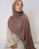 Jersey Scarf Stretchy Hijab Plain Head Scarves  Women Cotton Headwrap Shawl