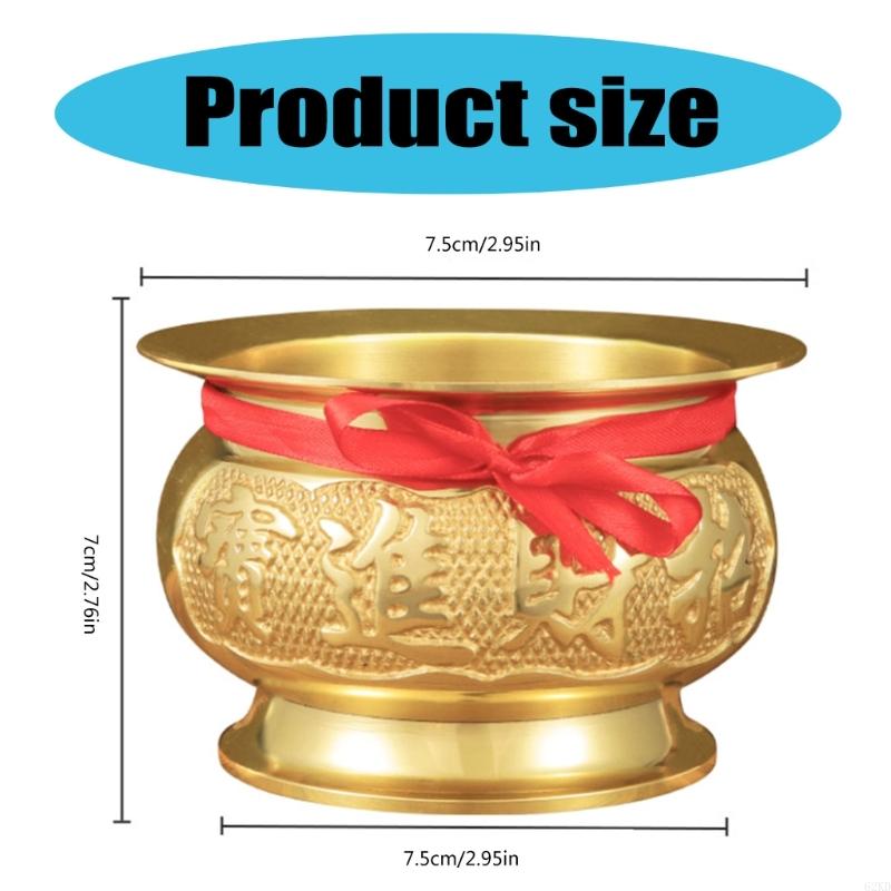 62KD Exquisite Messing Räuchergefäße Opferschale Traditionelle Chinesische Tempel Weihrauchgefäße Anbetung Metall Räucherstäbchenhalter