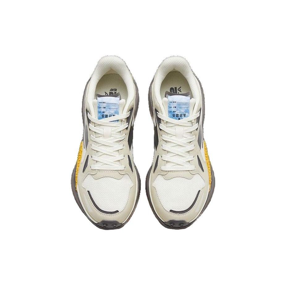 Anta Champion Star 202 Non-Slip Wear-Resistant Low-Top Sports Casual Shoes Men Sneakers White Gray 112318881A-2