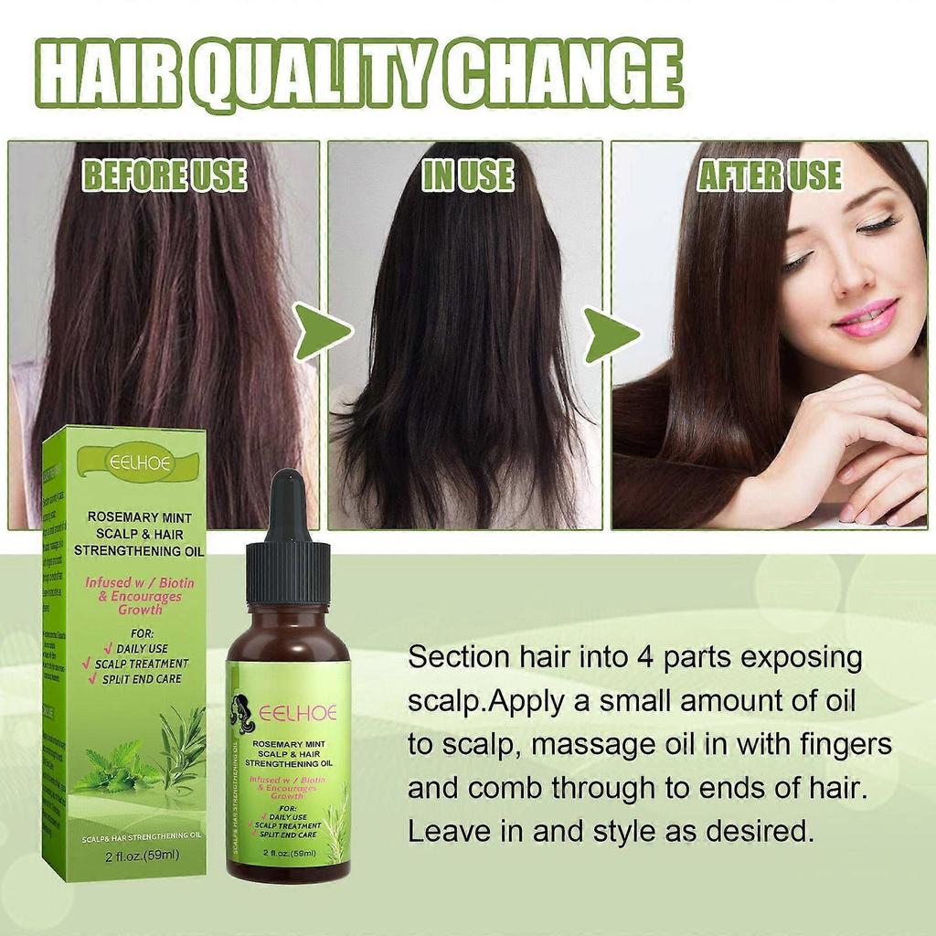 Mint Hair Nourishing Liquid Scalp Massage Care Soothes Dry and Frizzy Hair and