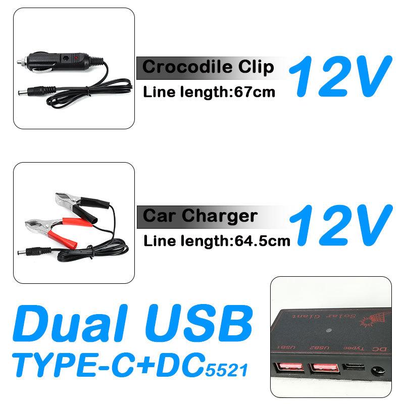 Faltbares Solarmodul Tragbares Solar-Faltmodul Geeignet für Camping, Mobiltelefone, Tablets und 5-18V-Geräte