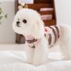 Cherry Embroidery Color Dot Striped Vest Small Dog Puppy Cat Summer Two Feet Sleeveless Pet Dog Clothing