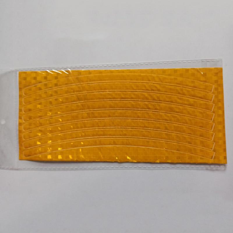

Reflective Tape Stickers Bicycles Electric Bikes Motorcycles Mountain Bikes Steel Rims Spokes Wheels Back Adhesive Strips 2Pcs золотистый