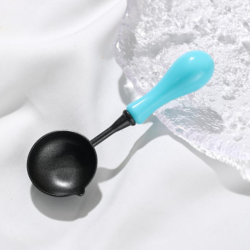 Wachssiegelstempel, Antihaft-Löffel, Feuerfarbe, Wachspartikel-Schmelzlöffel, Brennstempel für Hochzeitsumschläge, Scrapbooking, Bastelwerkzeug