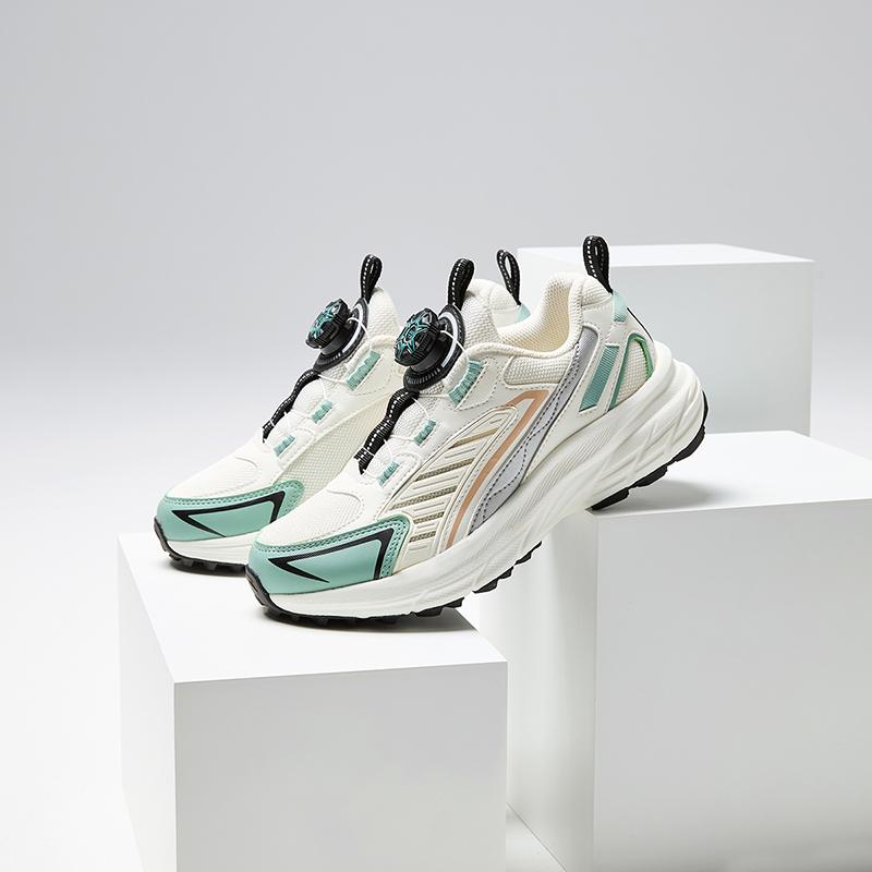Anta Kids Exploration Synthetic Leather Trendy Versatile Fitness Test Non-Slip Shock Absorption Low-Top Running Shoes Kids Running Shoes A12435528-3