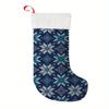 Christmas Decoration Fireplace Hanging Stocking 1pc Large Christmas Stocking Holiday Decor Stocking, Knitted Snowflake G
