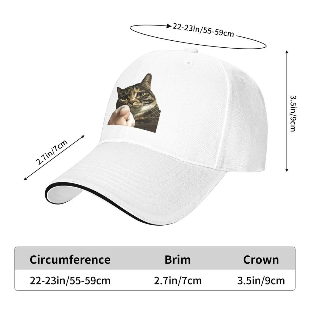 Meme Cat Baseball Cap Fashion Cartoon Anime Sandwich Caps Men Women Adjustable Caps Hat Sport