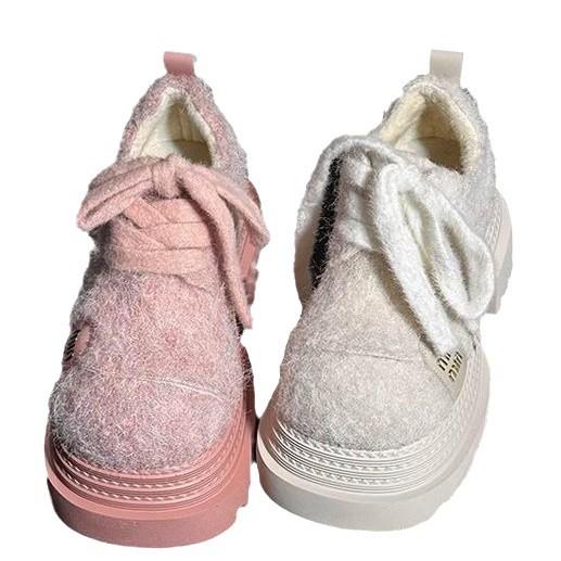 [Yushilai] Round-headed British-style small leather shoes for women's winter 2025 new platform-soled fashion versatile loafers