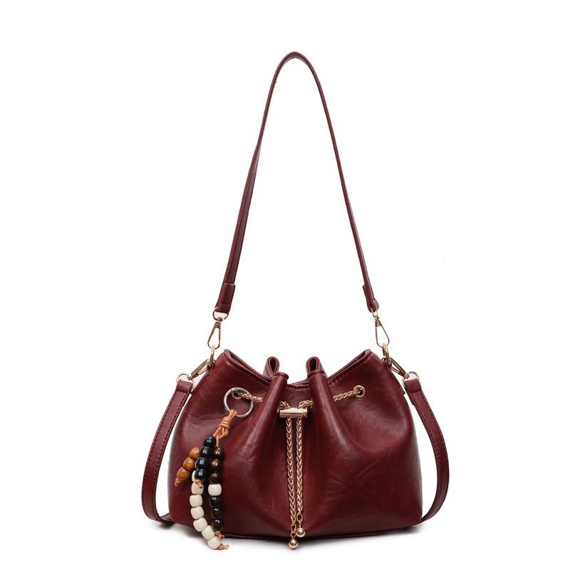 High-value Niche Chain Bucket Bag Women's Autumn and Winter New Retro Versatile Shoulder Messenger Bag